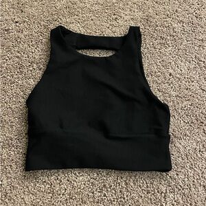 Becco Black Polyester Spandex Top